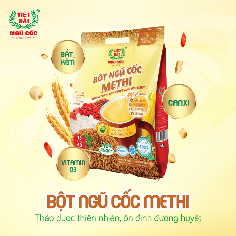 Bột ngũ cốc methi Việt Đài