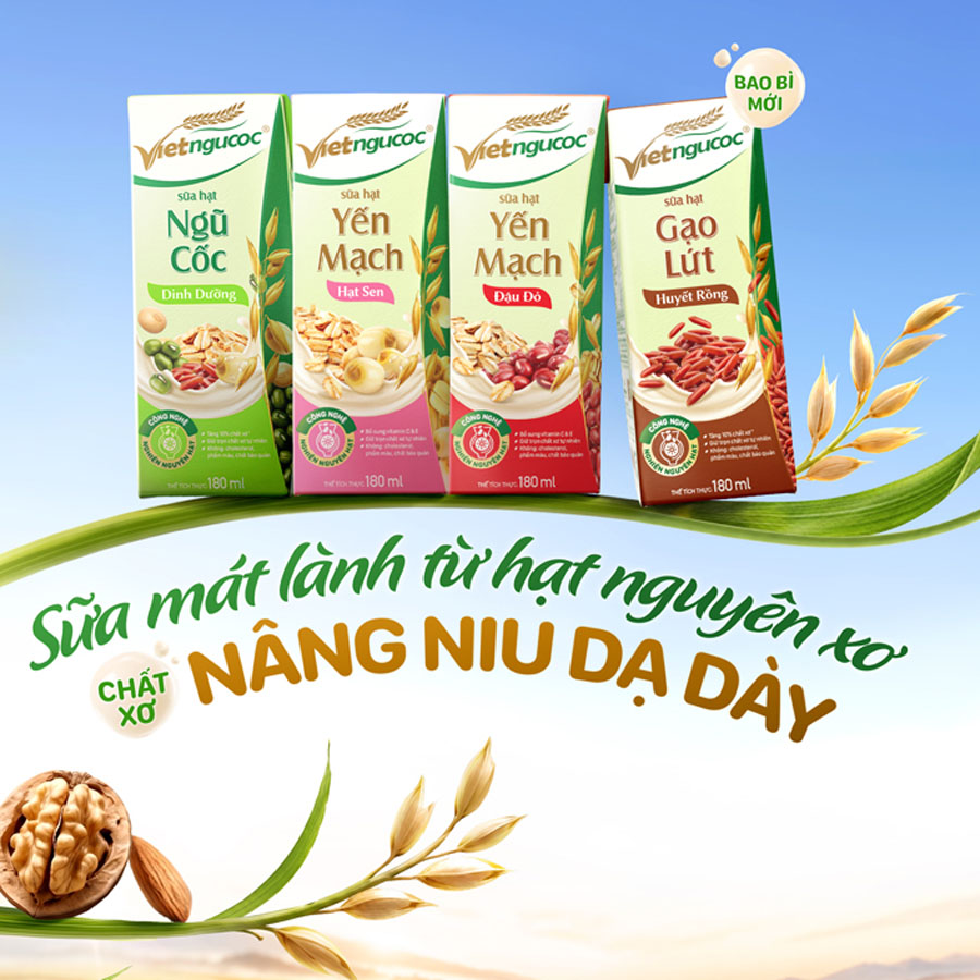 sữa mát lành từ hạt nguyên xơ
