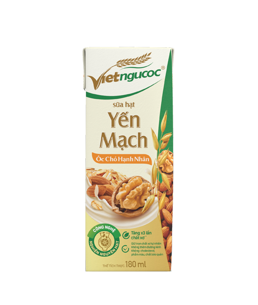 sữa hạt yến mạch óc cho hạnh nhân